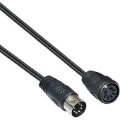 Dolphix DIN 7-pins audio verlengkabel / zwart - 1,5 meter
