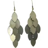 Behave - Oorhangers bladvormig - Antiek goudkleur - Nature look