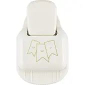 Vaessen creative Pons - 3 in 1 Label Pons - 3,8 - 5 - 6,4 cm - Vlaggetjes - Ivoor