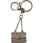Home Sleutelhanger Strass Tas ( Goudkleurig ) 3.5 x 3 cm
