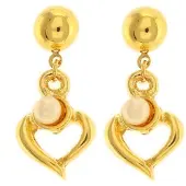 Behave - Oorbellen hart parel - romantische look - elegant cadeau
