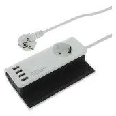Q-Link Stekkerdoos - 1-voudig - 1x Type E/F male naar 1x Type F female - 250