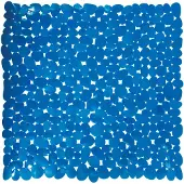 Overig Msv Antislip Badmat Keien - Blauw - 53x53cm