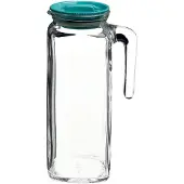 Bormioli Rocco Glazen schenkkan/waterkan met deksel 1 liter - Waterkannen
