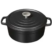 Merkloos Gietijzeren braadpan mat zwart, 28cm - Sürel