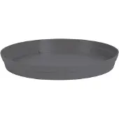 Eda Bloempot kunststof onderschaal Toscane antraciet grijs D28 cm - Plantenpotten