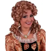 Funny fashion Barok pruik brons haar - Verkleedpruiken