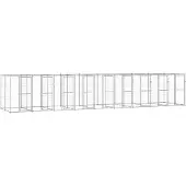 vidaXL Hondenkennel 21,78 m² gegalvaniseerd staal