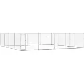vidaXL Hondenkennel voor buiten 760x760x185 cm gegalvaniseerd staal