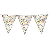 Witbaard 3x Plastic confetti thema feestje vlaggenlijnen 23 cm - Vlaggenlijnen