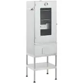 vidaXL BBQ-rookoven met tafel gegalvaniseerd staal