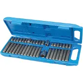 Silverline 40-delige zeskant, T20-T55 en 12-kant bit set | 40-delige set - 881641