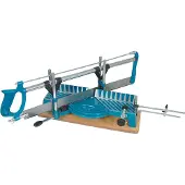 OEM Handzaag met stevige tafel - 550 mm metalen zaagblad, 400 mm tafel, klem en lengteaanloop, 14 tanden per inch, voor hout