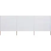 vidaXL Windscherm 3-panelen 400x160 cm stof zandwit