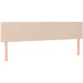 vidaXL Hoofdborden 200x5x78/88 cm kunstleer cappuccinokleurig