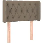 vidaXL Hoofdbord met randen 83x16x78/88 cm stof taupe