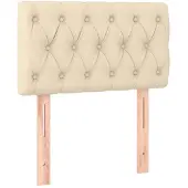 vidaXL Hoofdbord 80x7x78/88 cm stof crèmekleurig