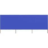 vidaXL Windscherm 3-panelen 400x120 cm stof azuurblauw