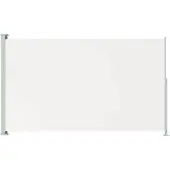 vidaXL Tuinscherm uittrekbaar 180x314 cm crèmekleurig