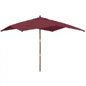 vidaXL Parasol met houten paal 300x300x273 cm bordeauxrood