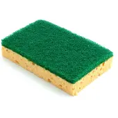 Spontex Basic Schuurspons (klein) Viscose 130 x 84 x 24 mm Geel, groen 10 Stuks
