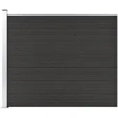 vidaXL Schuttingpaneel 175x146 cm HKC zwart