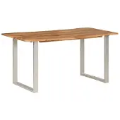 vidaXL Eettafel 154x80x76 cm massief acaciahout