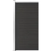 vidaXL Schuttingpaneel 95x186 cm HKC zwart