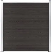vidaXL Schuttingpaneel 180x186 cm HKC zwart