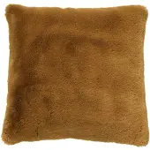 Dutch decor - ZAYA - Kussenhoes 45x45 cm - bontlook - effen kleur - Tobacco Brown - bruin