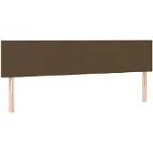 vidaXL Hoofdborden 180x5x78/88 cm stof donkerbruin