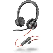HP Poly Blackwire 8225 On Ear headset Kabel Stereo Zwart Noise Cancelling Headset, Volumeregeling, Microfoon uitschakelbaar (mute)
