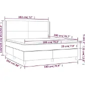 vidaXL Boxspring met matras kunstleer crèmekleurig 180x200 cm