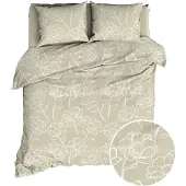 Romanette Dekbedovertrek Britt Oyster Katoen-260 x 200 / 220 cm | Extra Breed