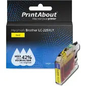 PrintAbout Huismerk vervangt Brother LC-225XLY Inktcartridge Geel Hoge capaciteit