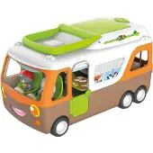 Klorofil Speelset De Camper - Interactief Kinderspeelgoed - Poppenhuis - incl 1 poppetje uit de Walrus familie - Vanaf 18 maanden