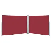 vidaXL Windscherm uittrekbaar 120x1000 cm rood