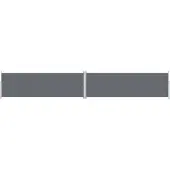 vidaXL Windscherm uittrekbaar 160x1000 cm antracietkleurig
