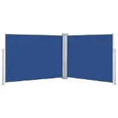 vidaXL Windscherm uittrekbaar 140x1000 cm blauw