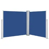 vidaXL Windscherm uittrekbaar 100x600 cm blauw