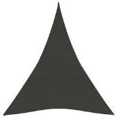 vidaXL Zonnezeil 160 g/m² 3x4x4 m HDPE antracietkleurig