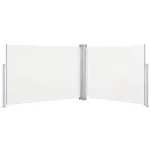 vidaXL Windscherm uittrekbaar 120x1000 cm crème
