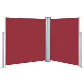 vidaXL Windscherm uittrekbaar 140x600 cm rood