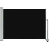vidaXL Tuinscherm uittrekbaar 80x300 cm zwart