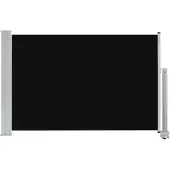 vidaXL Tuinscherm uittrekbaar 60x300 cm zwart