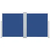 vidaXL Windscherm uittrekbaar 160x600 cm blauw