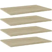 vidaXL Wandschappen 4 st 60x40x1,5 cm bewerkt hout sonoma eikenkleurig