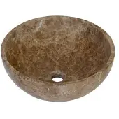 Plieger Round waskom 38x13,6cm marmer bruin