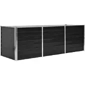 vidaXL Plantenbak verhoogd 240x80x77 cm gegalvaniseerd staal antraciet