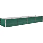 vidaXL Plantenbak verhoogd 320x80x45 cm gegalvaniseerd staal groen
